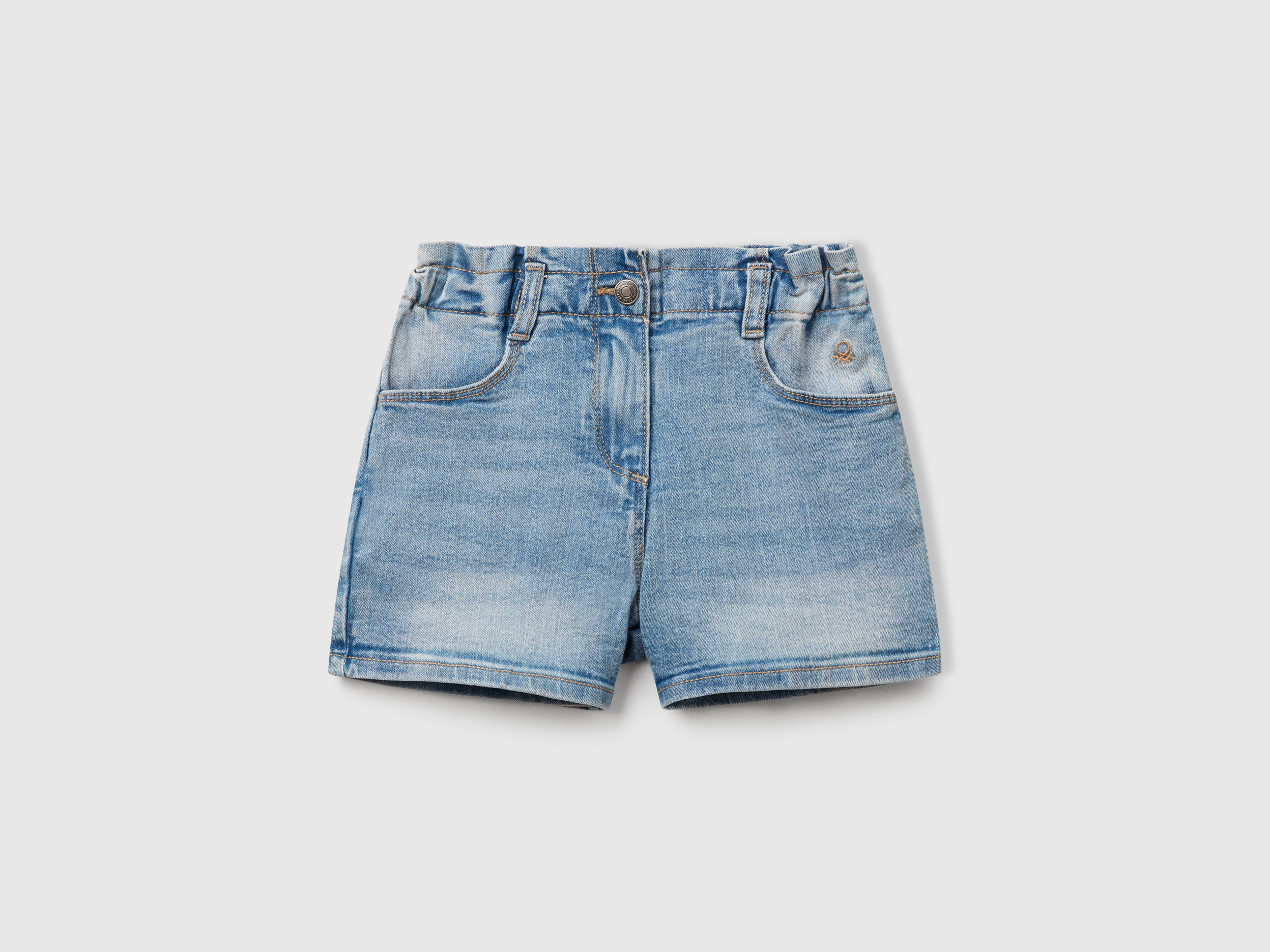 Benetton, Short En Jean Paper Bag, taille 12-18, Bleu Clair, Enfants - United Colors of Benetton - Modalova