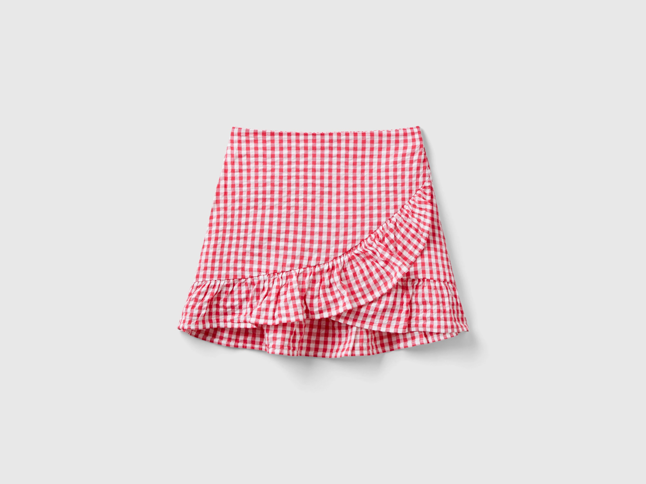 Benetton, Gonna A Portafoglio Vichy, Fucsia, Bambini