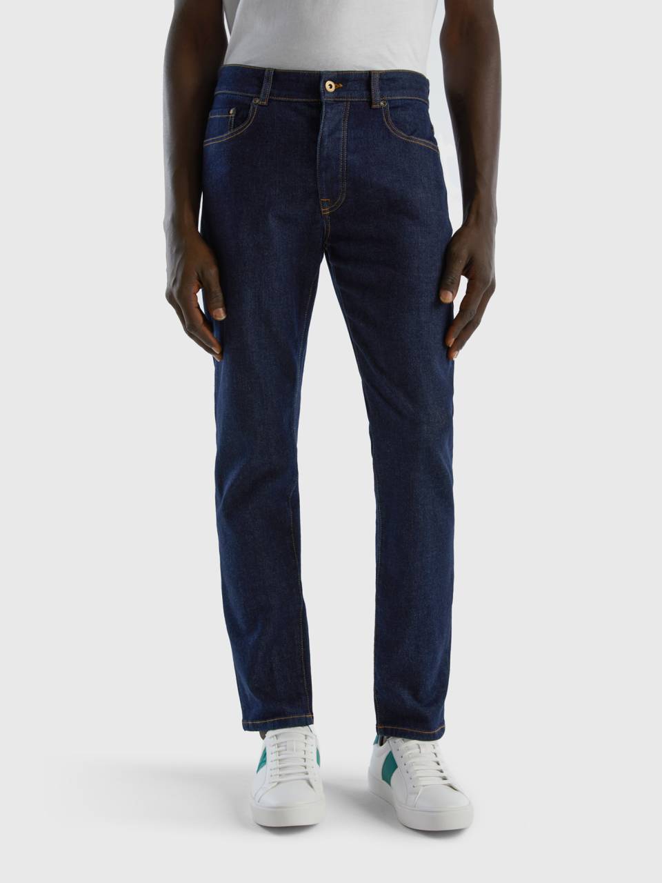 Five pocket slim fit jeans - Dark Blue