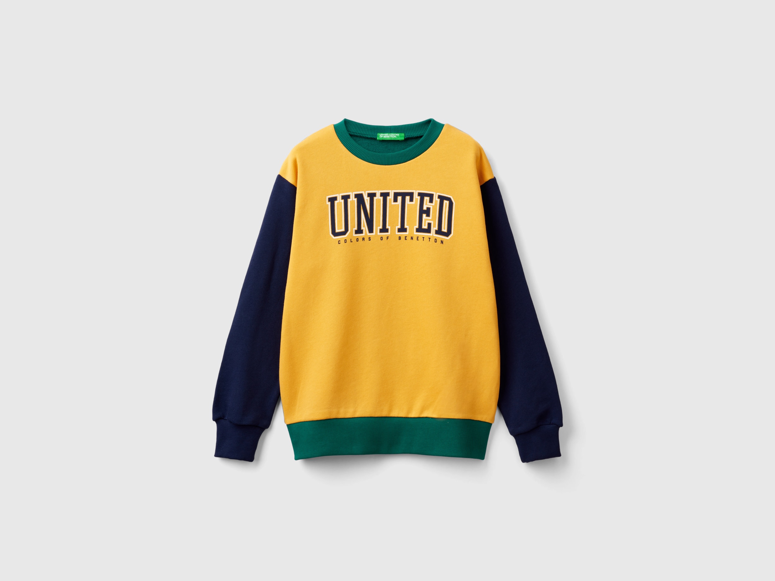 Benetton, Felpa Con Stampa Logo, Multicolore, Bambini