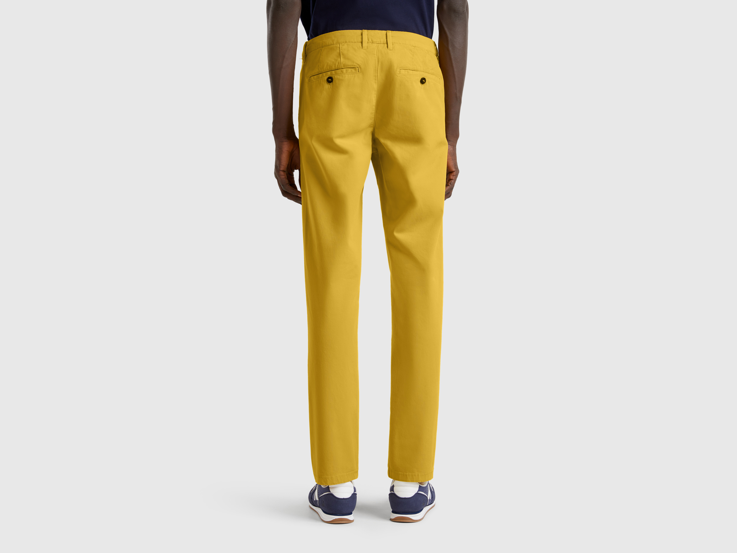 Benetton, Τσίνο Slim Fit Μουσταρδί, size 46, Μουσταρδι, Ανδρικά φωτογραφία