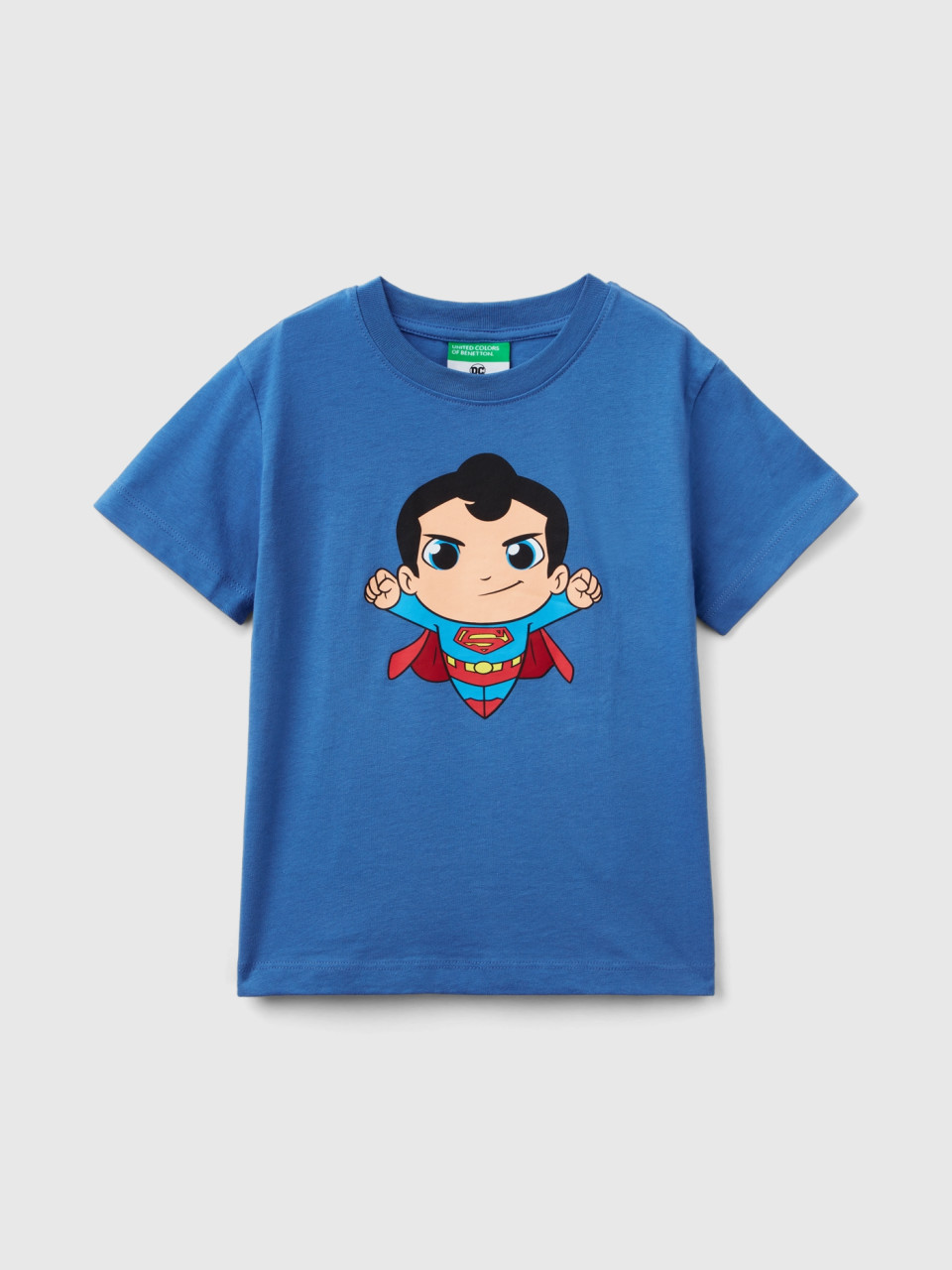 Benetton, Camiseta ©&™ Dc Comics Superman Azul, Azul Grisáceo, Niños