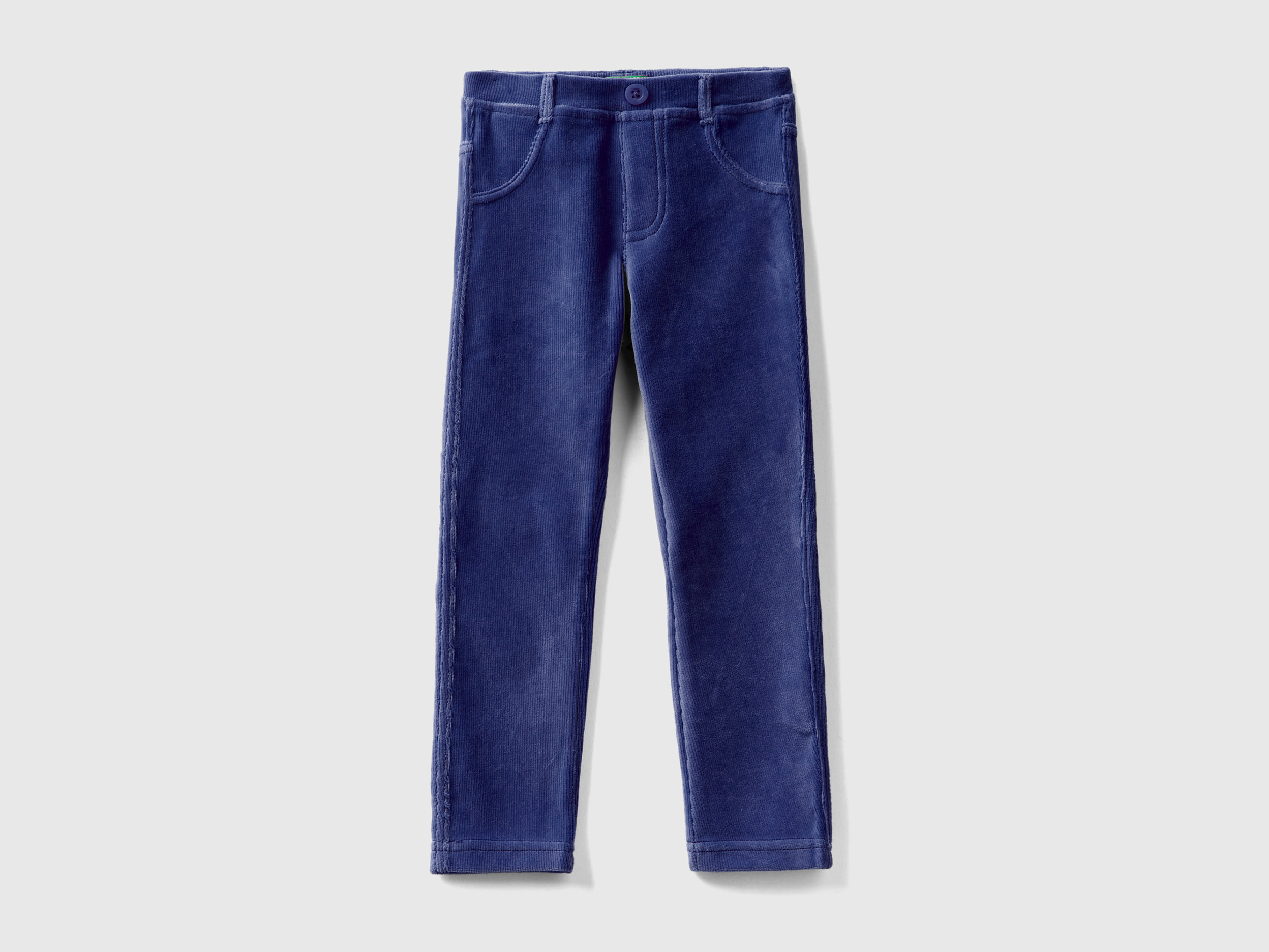 Benetton, Ribbed Chenille Trousers, size 4-5, Dark Blue, Kids