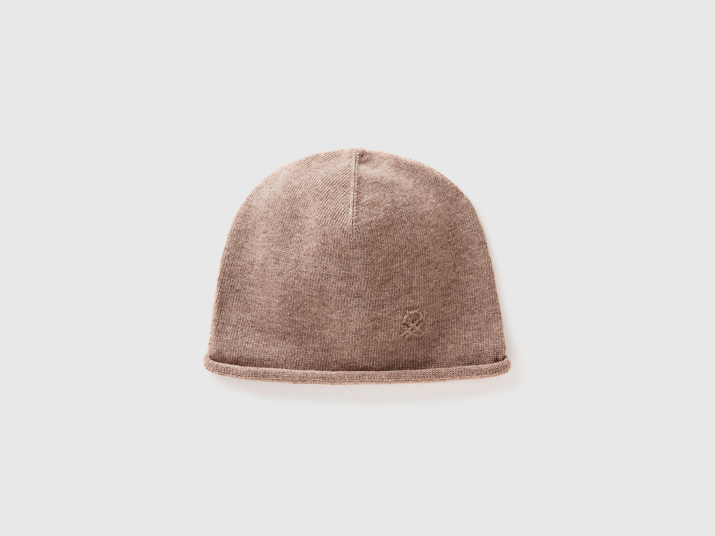 Benetton, Cappello In Misto Cashmere, Marrone, Donna