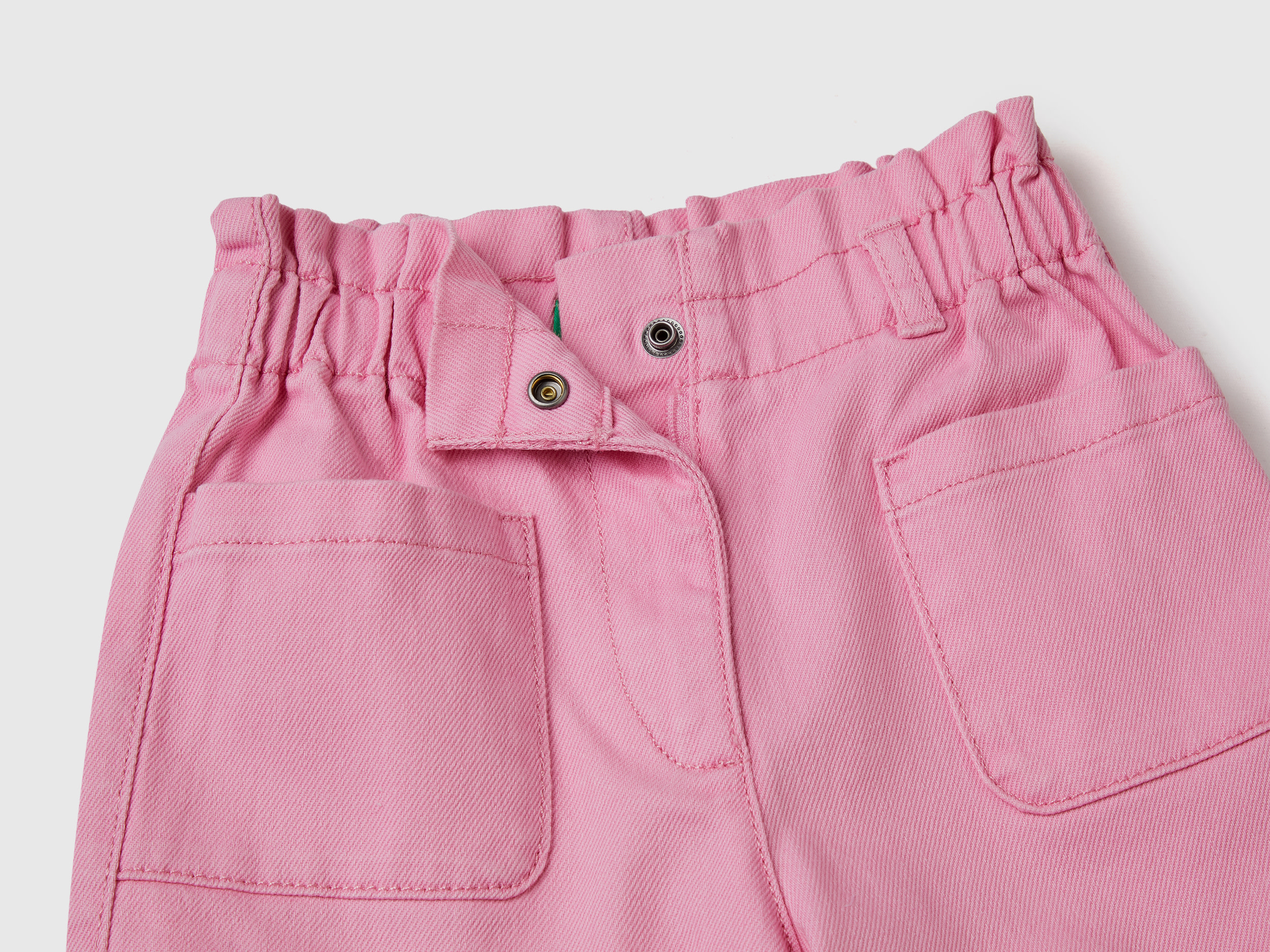 Benetton, Paperbag Trousers, Taglia 12-18, Pink, Kids