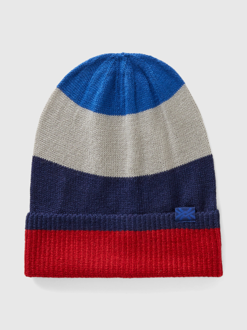 Benetton, Multicolor Striped Hat, Red, Kids