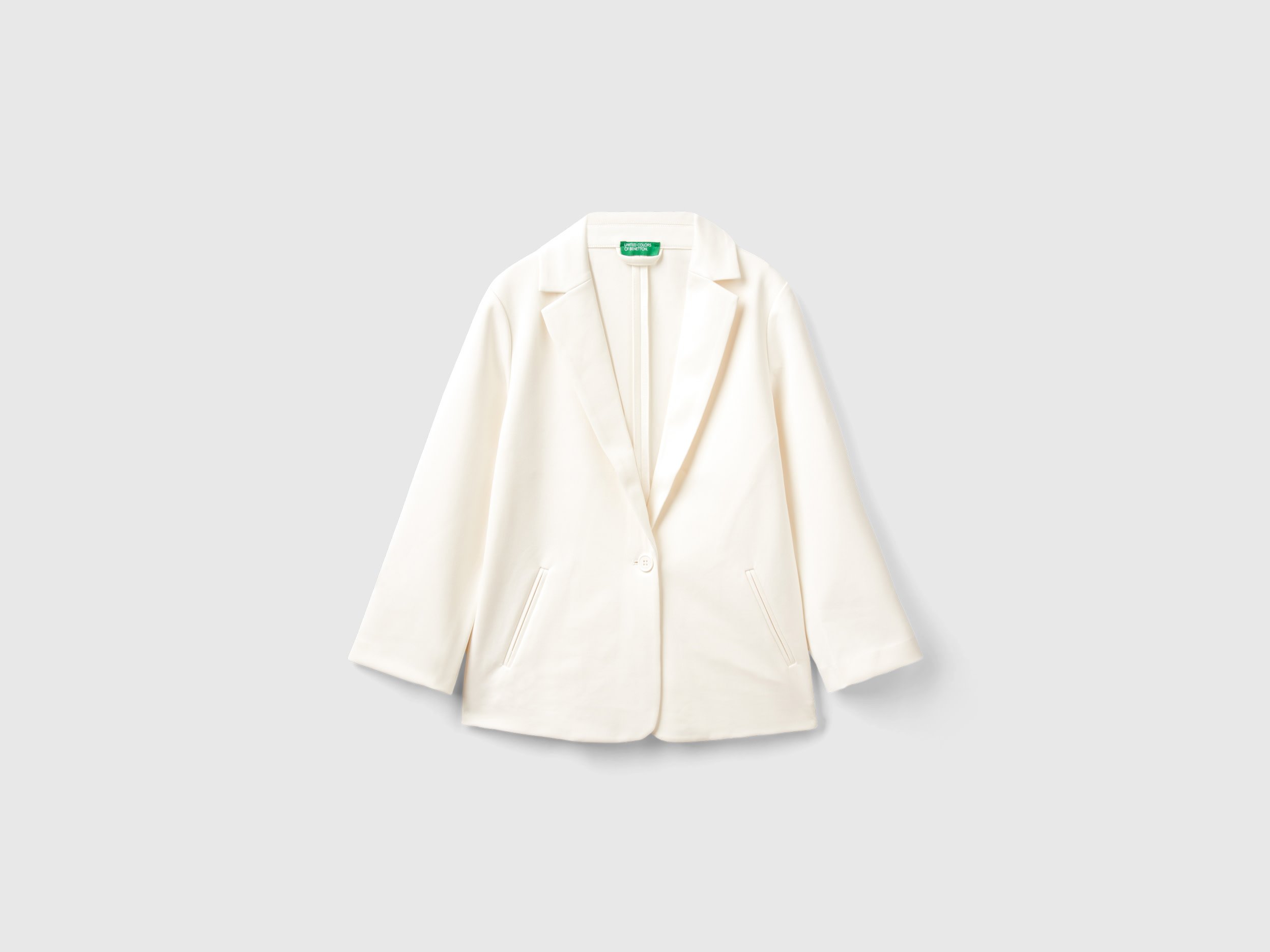 Benetton, Blazer Lungo Elegante, Beige, Bambini