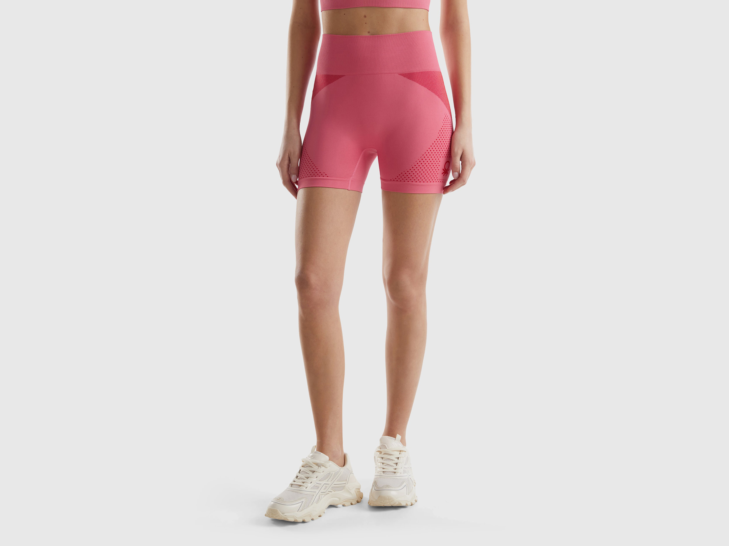 Image of Benetton, Seamless Sports Shorts, size L, Pink, Women