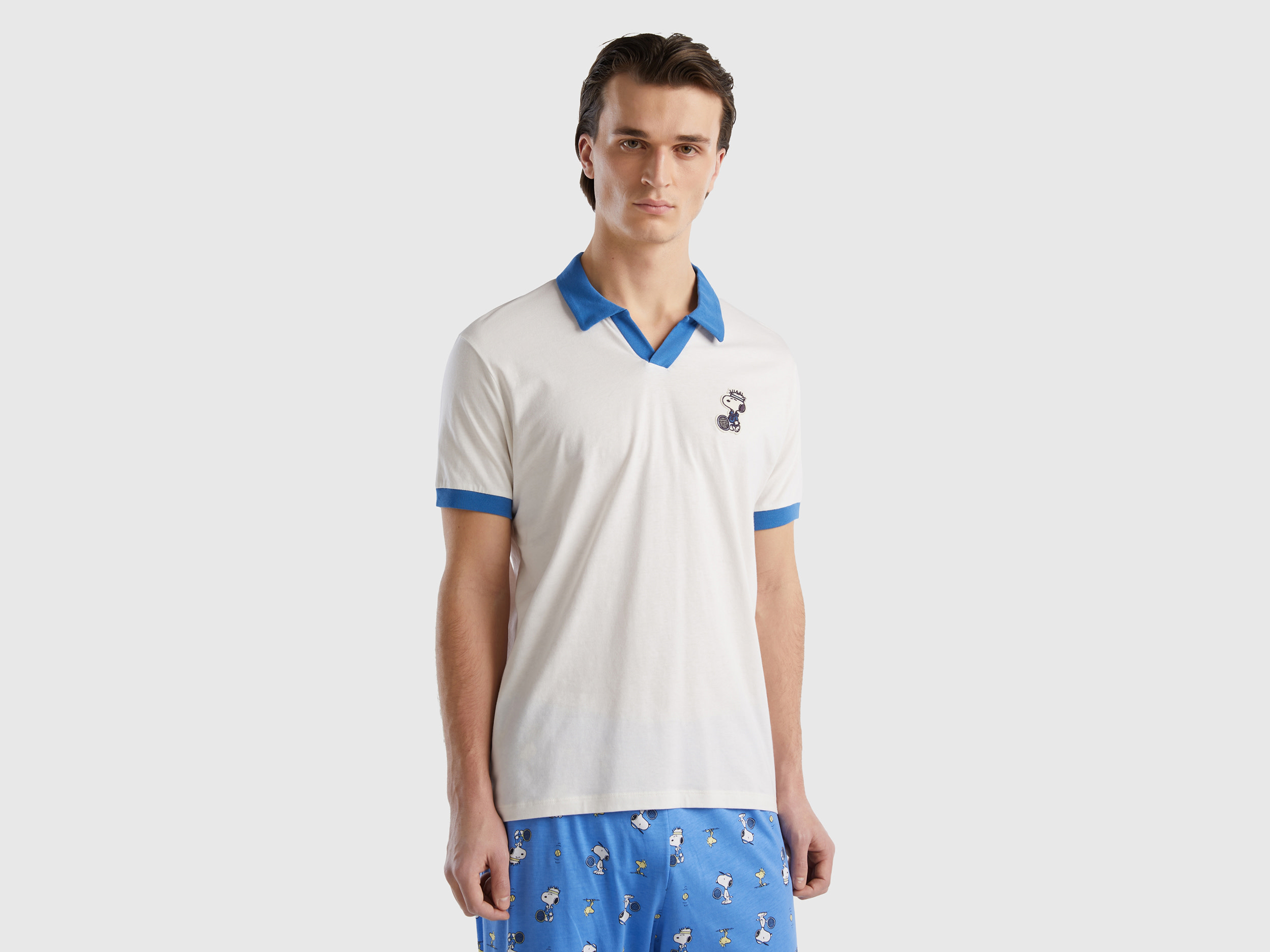Benetton, Polo Snoopy ©peanuts, Bianco Panna, Uomo