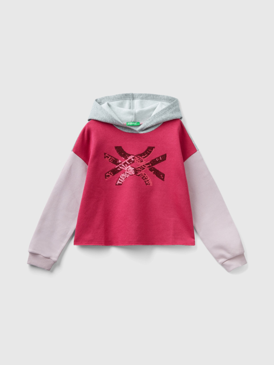 Benetton, Hoodie With Sequins, Multi-color, Kids