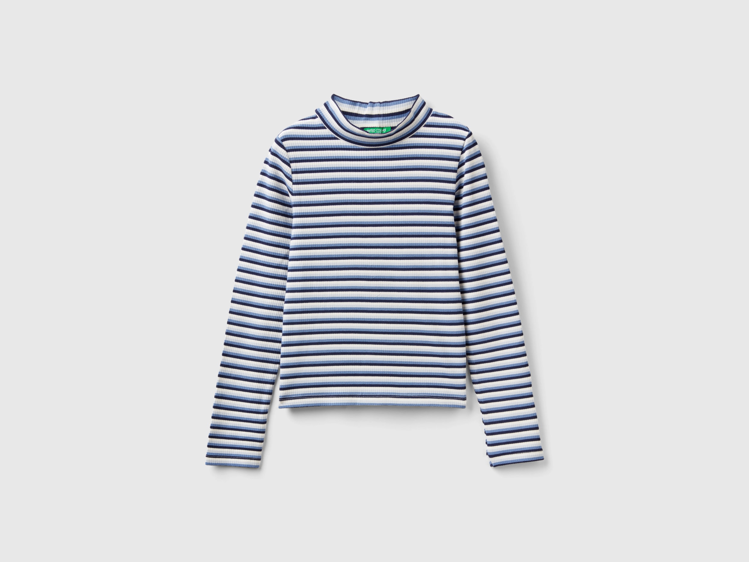 Benetton, Striped Turtleneck T-shirt, size S, Multi-color, Kids