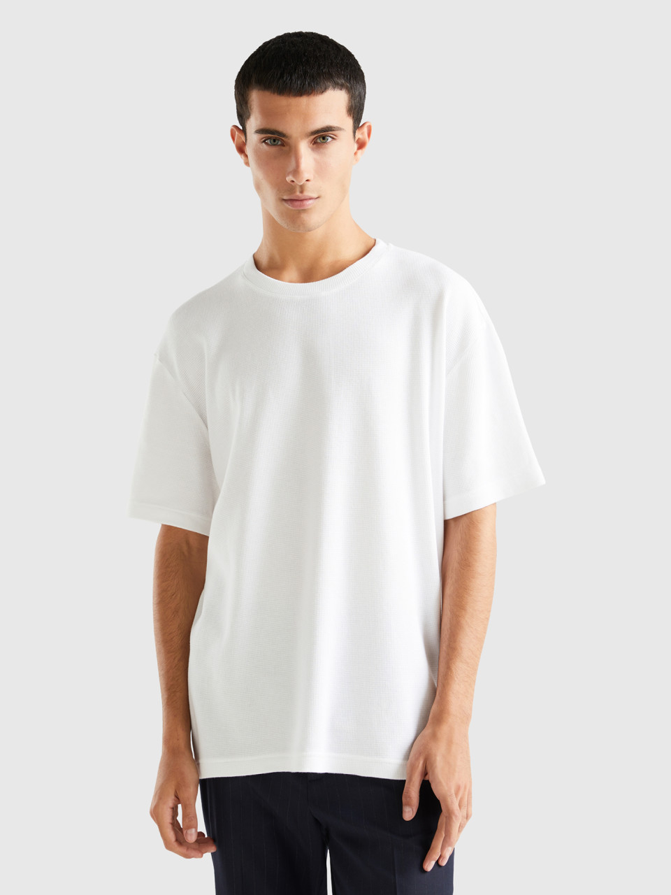 Benetton, Relaxed-fit-shirt, Cremeweiss, male