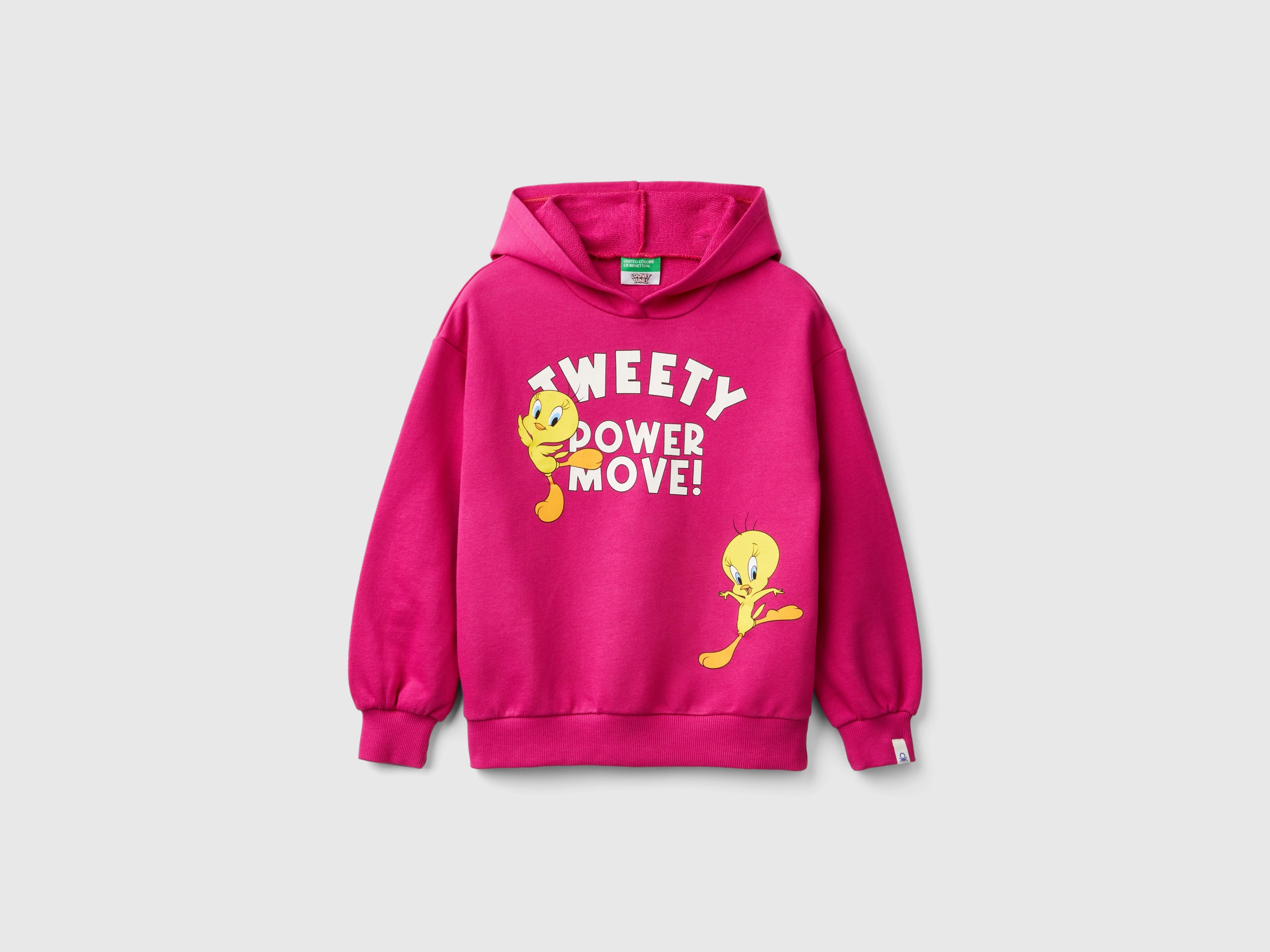 Benetton, Felpa Con Cappuccio ©looney Tunes, Fucsia, Bambini