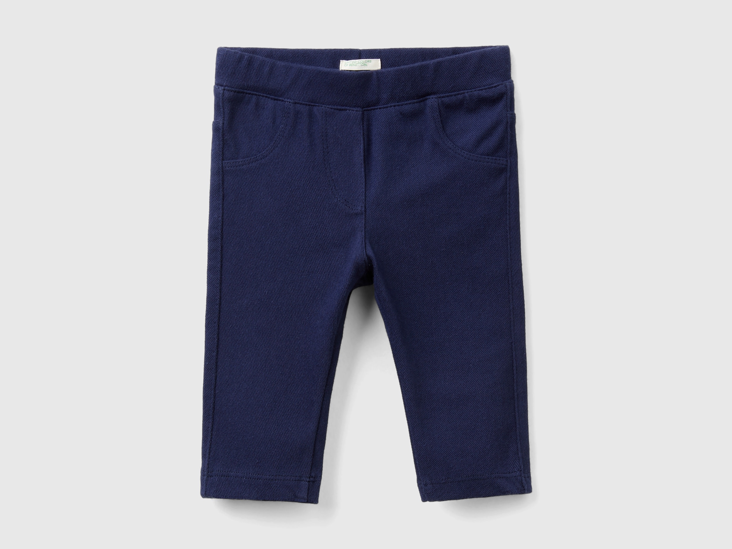 Benetton, Jeggings Super Stretch, Blu Scuro, Bambini