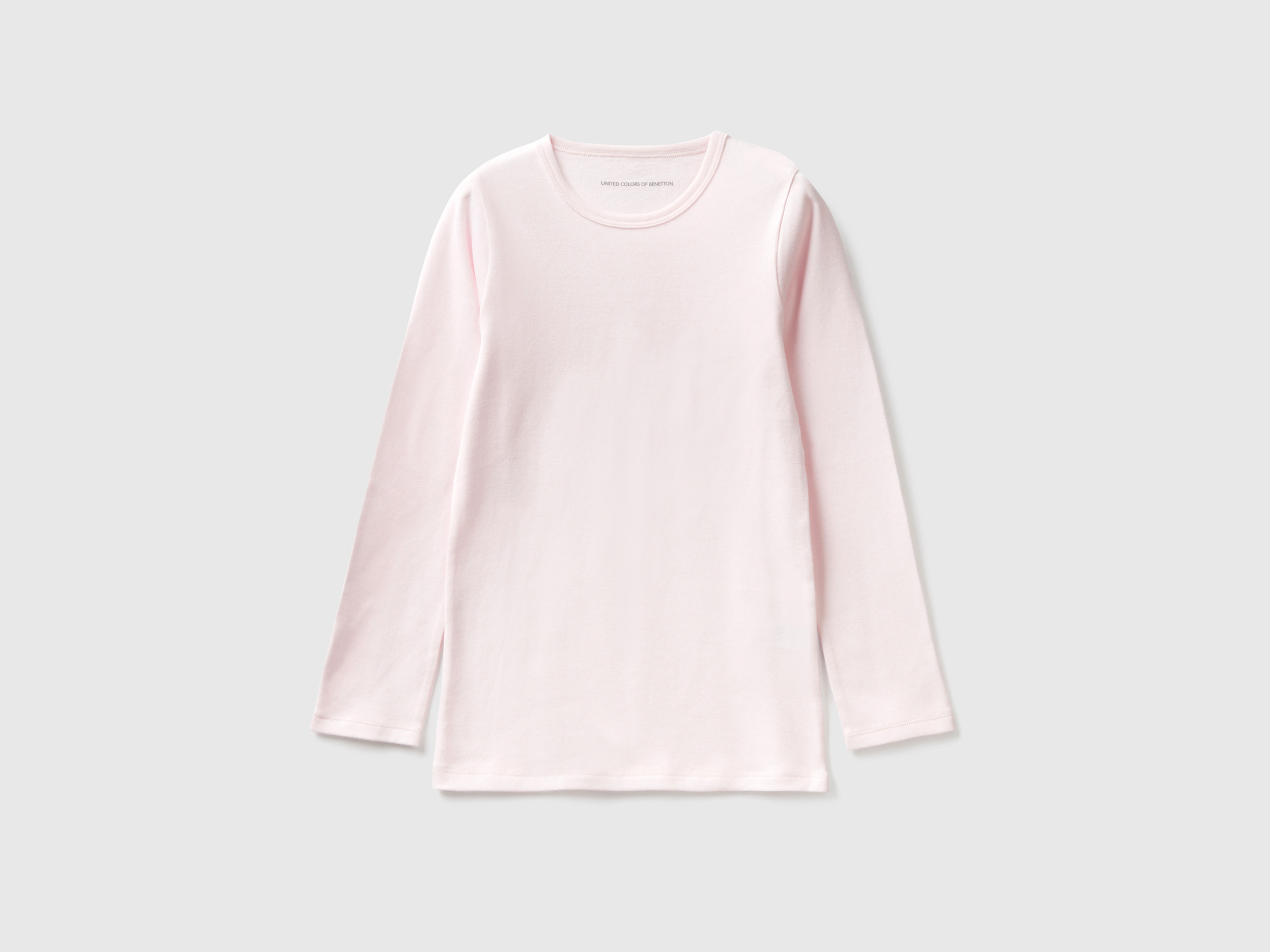 Benetton, Long Sleeve T-shirt In Warm Cotton, size XXS, Pink, Kids
