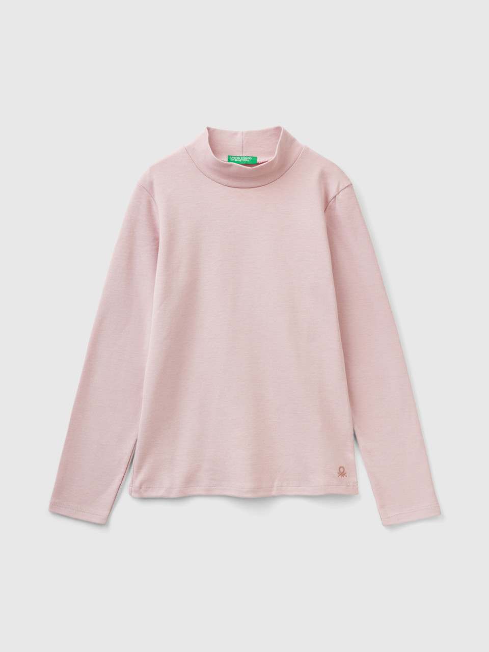 Benetton, T-shirt En Pur Coton Bio, Rose, Enfants