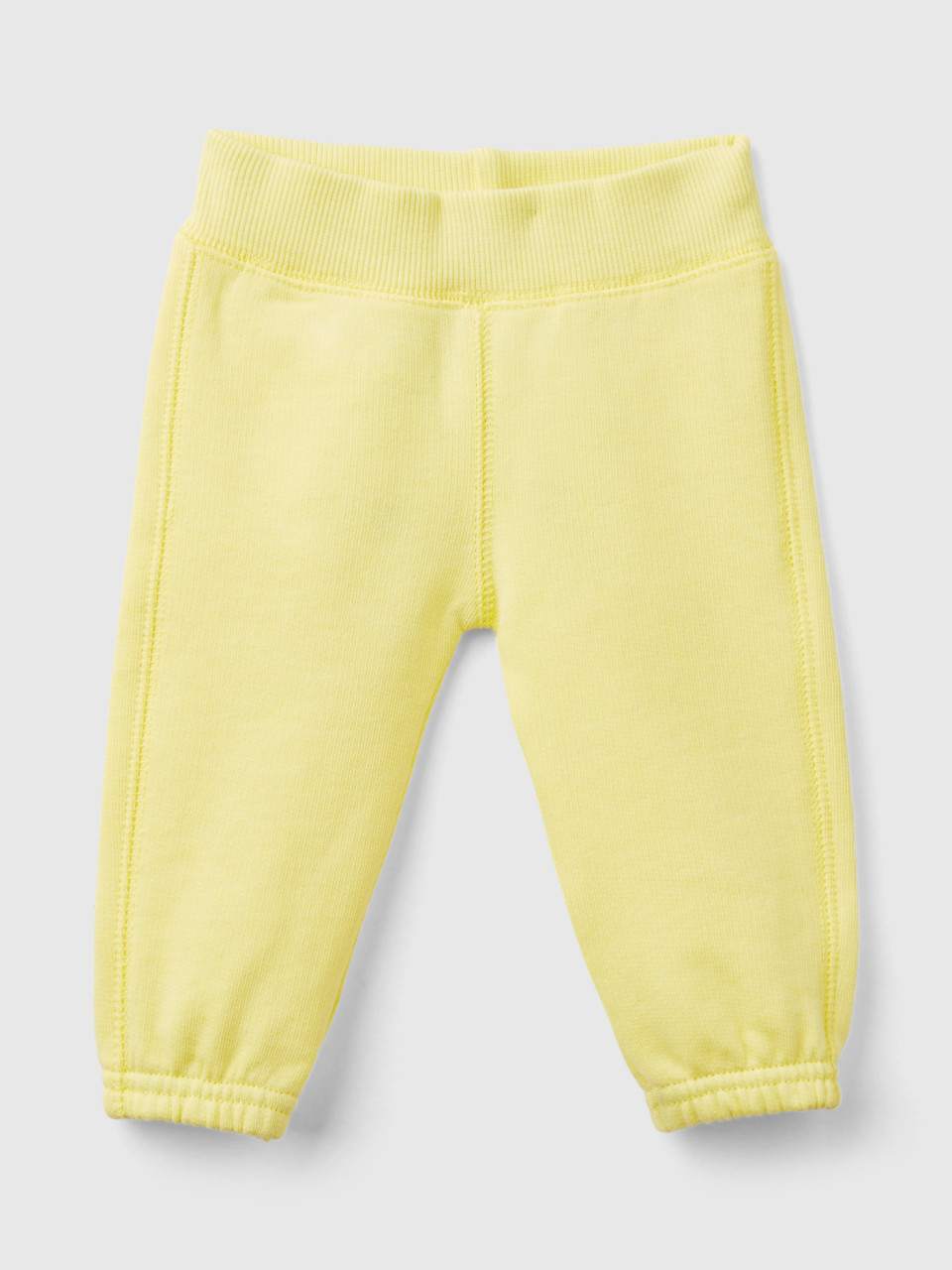 Benetton, Sweatpants In Organic Cotton, Yellow, Kids