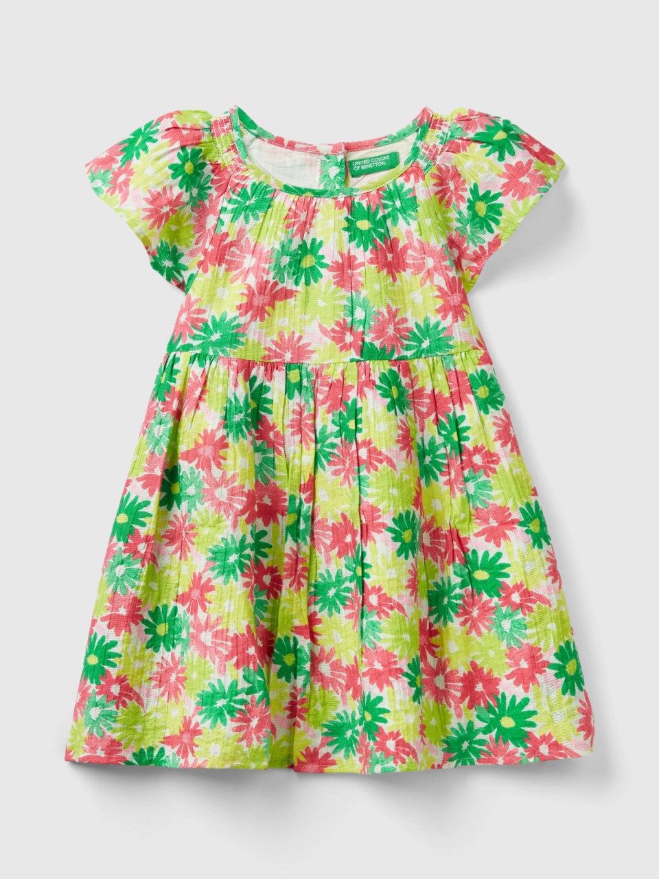 Benetton, Dress With Floral Print, Multi-color, Kids