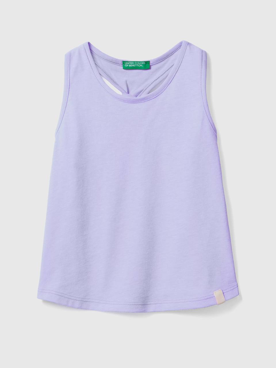 Benetton tank top with back knot in recycled fabric. 1