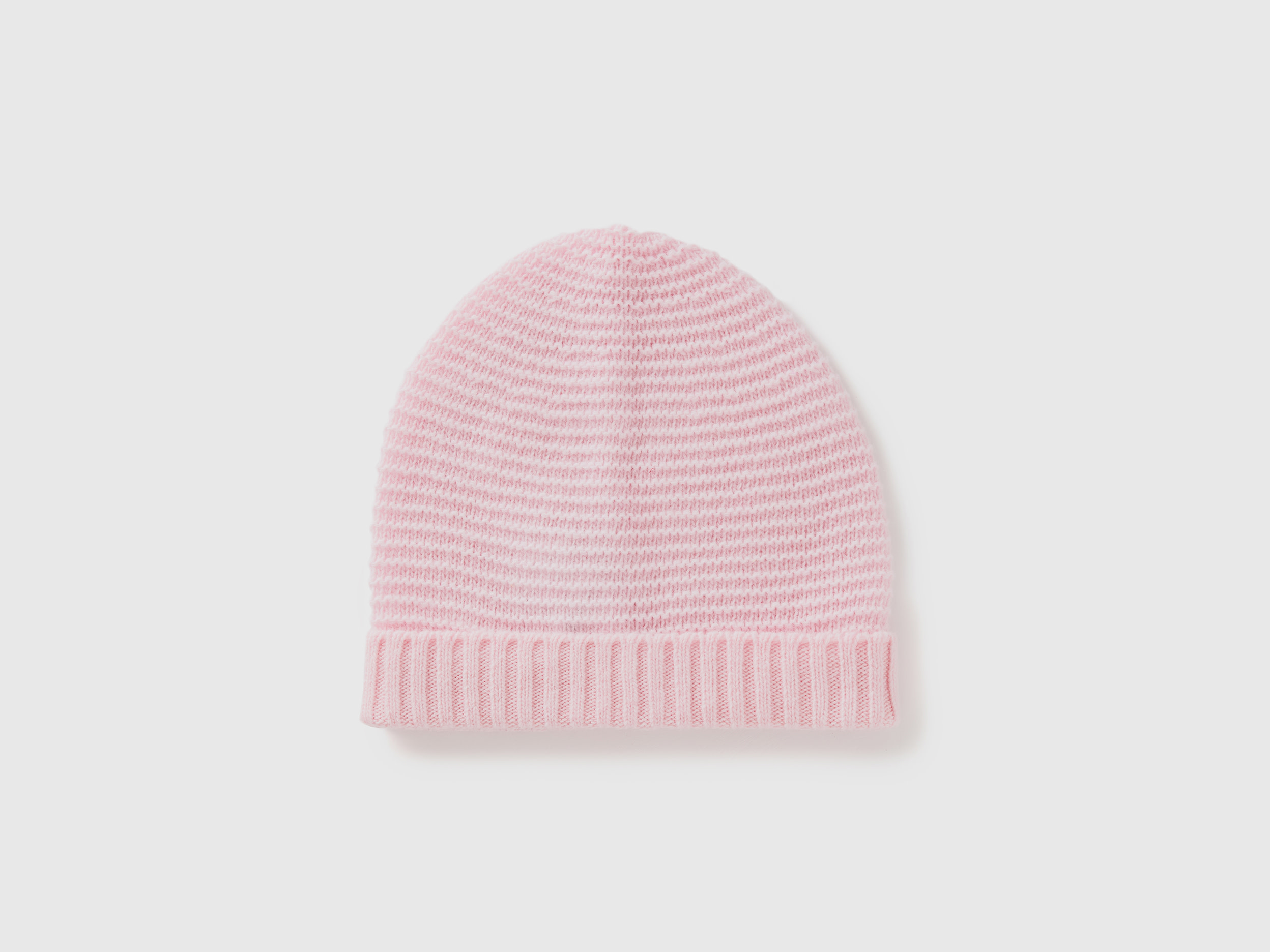 Benetton, Cappellino In Misto Lana, Rosa, Bambini