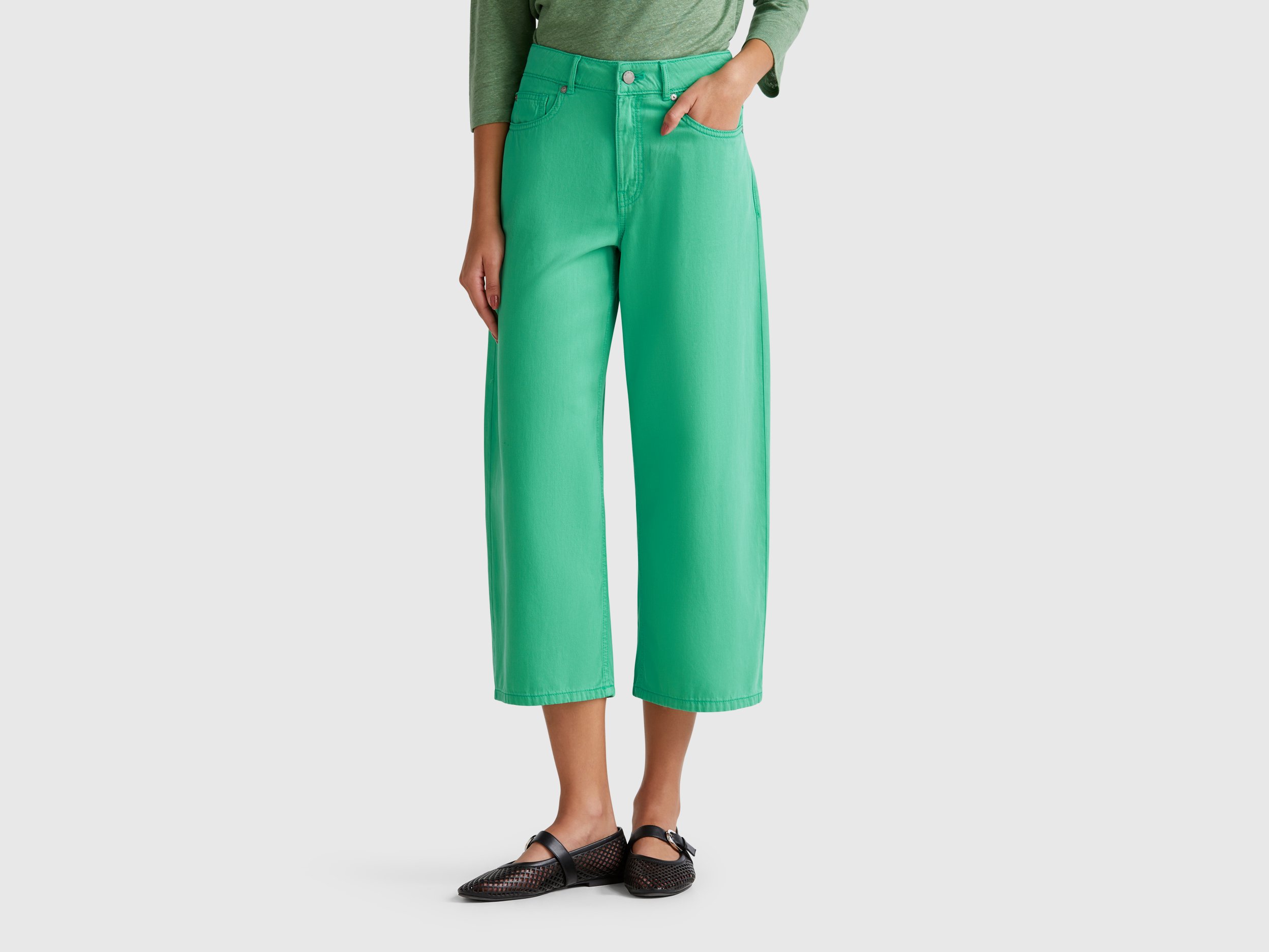 Benetton, Pantalon Cinq Poches Vert, taille, Vert - United Colors of Benetton - Modalova