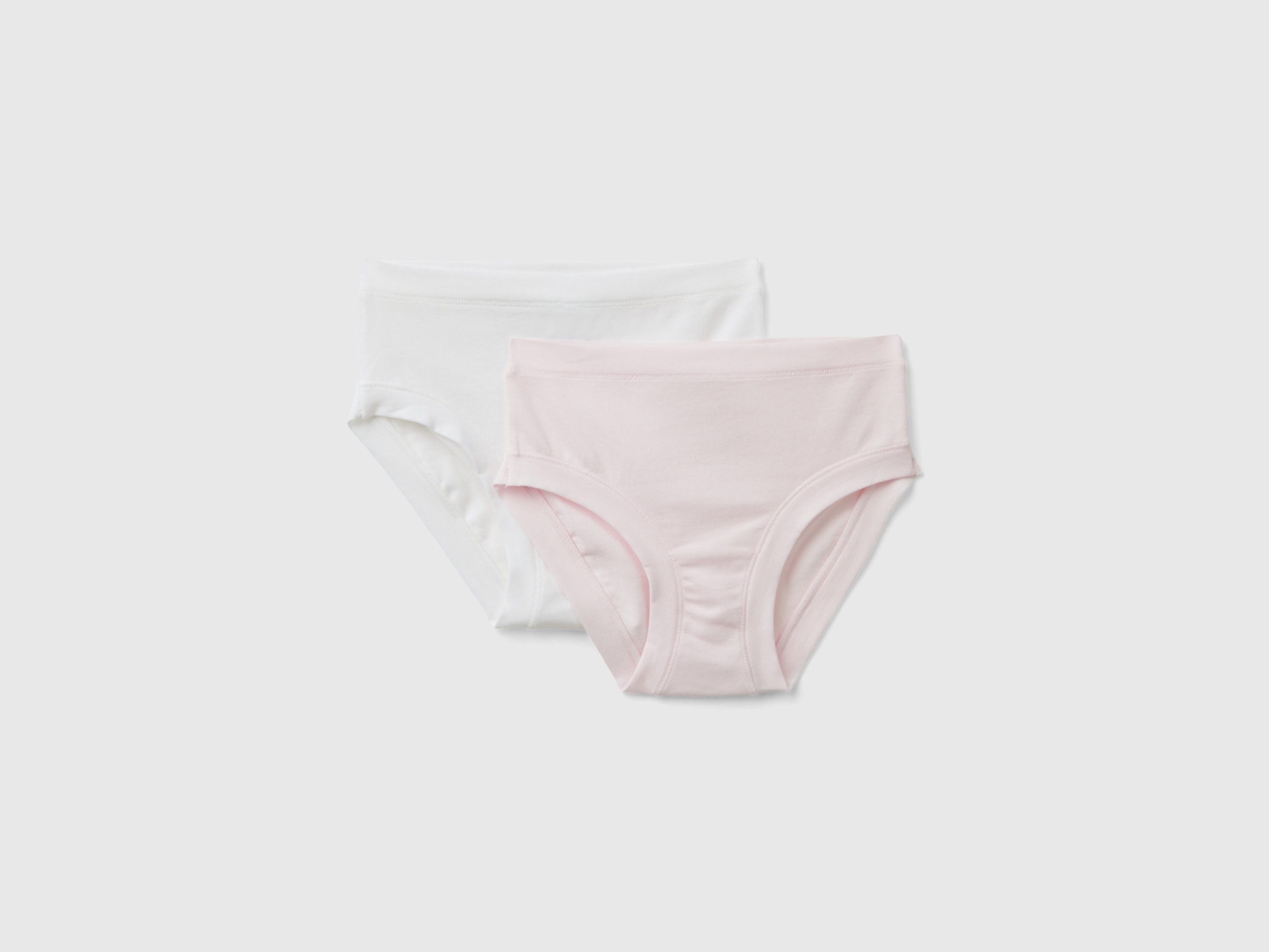 Benetton, Due Slip In Cotone Bio Super Stretch, Multicolore, Bambini