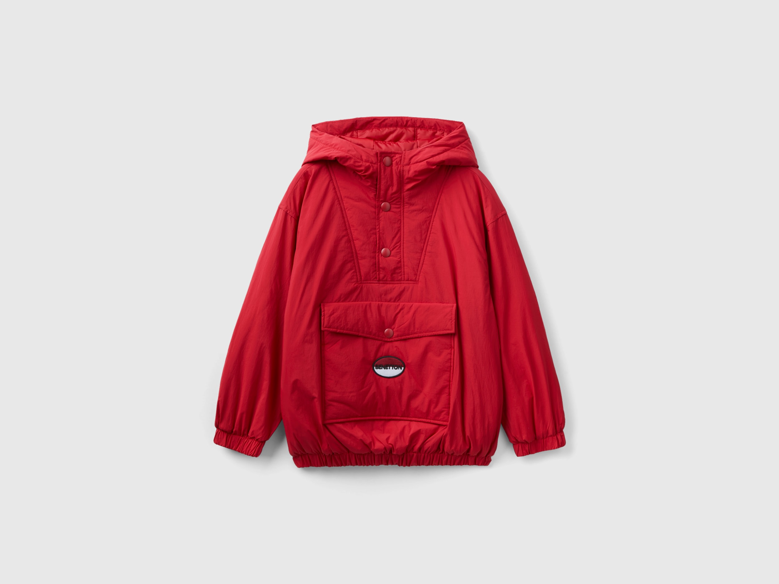 Benetton, Red Jacket With Pocket, size S, Red, Kids