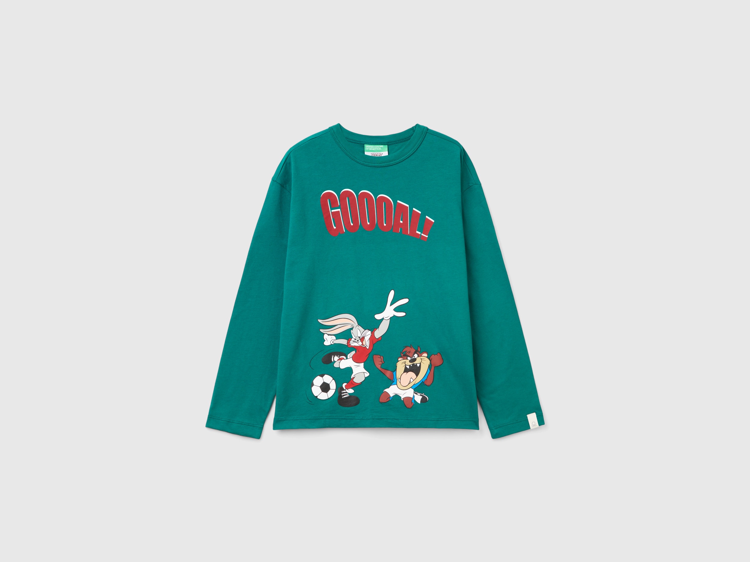 Benetton, Maglietta Con Stampa ©looney Tunes, Verde Scuro, Bambini