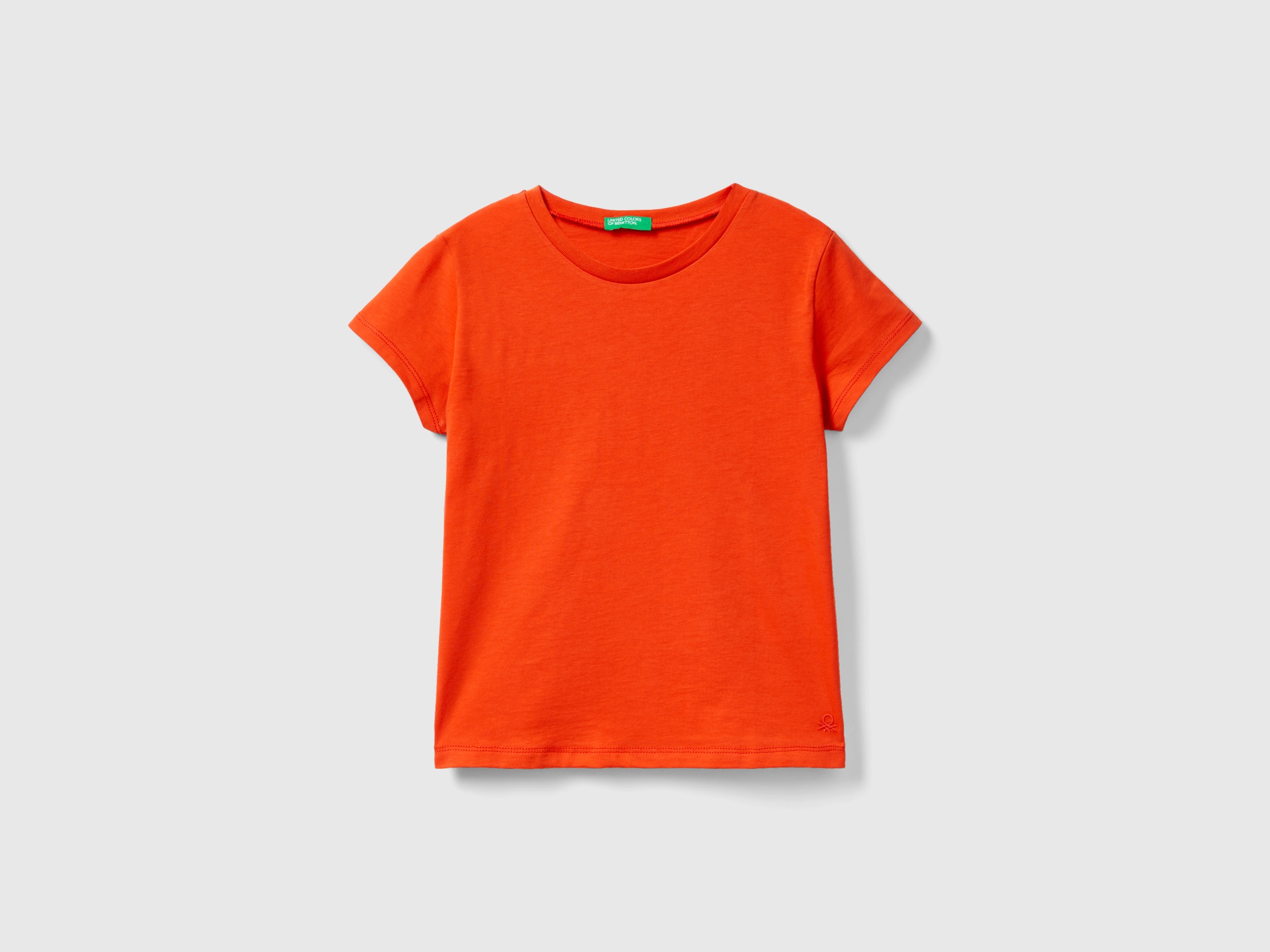 Image of Benetton, T-shirt In Pure Organic Cotton, size M, Red, Kids