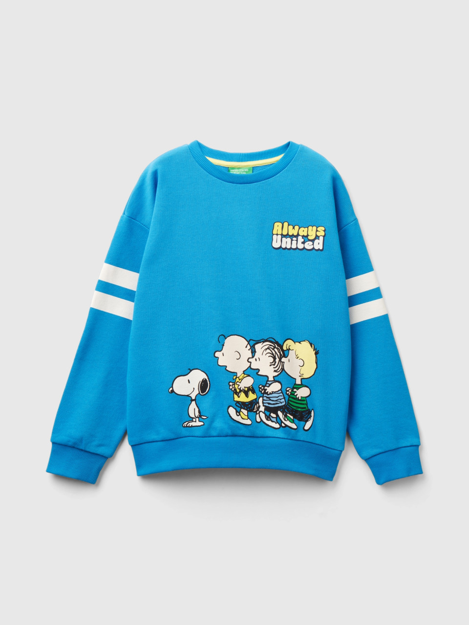 Benetton, Crew Neck Sweatshirt ©peanuts, Blue, Kids