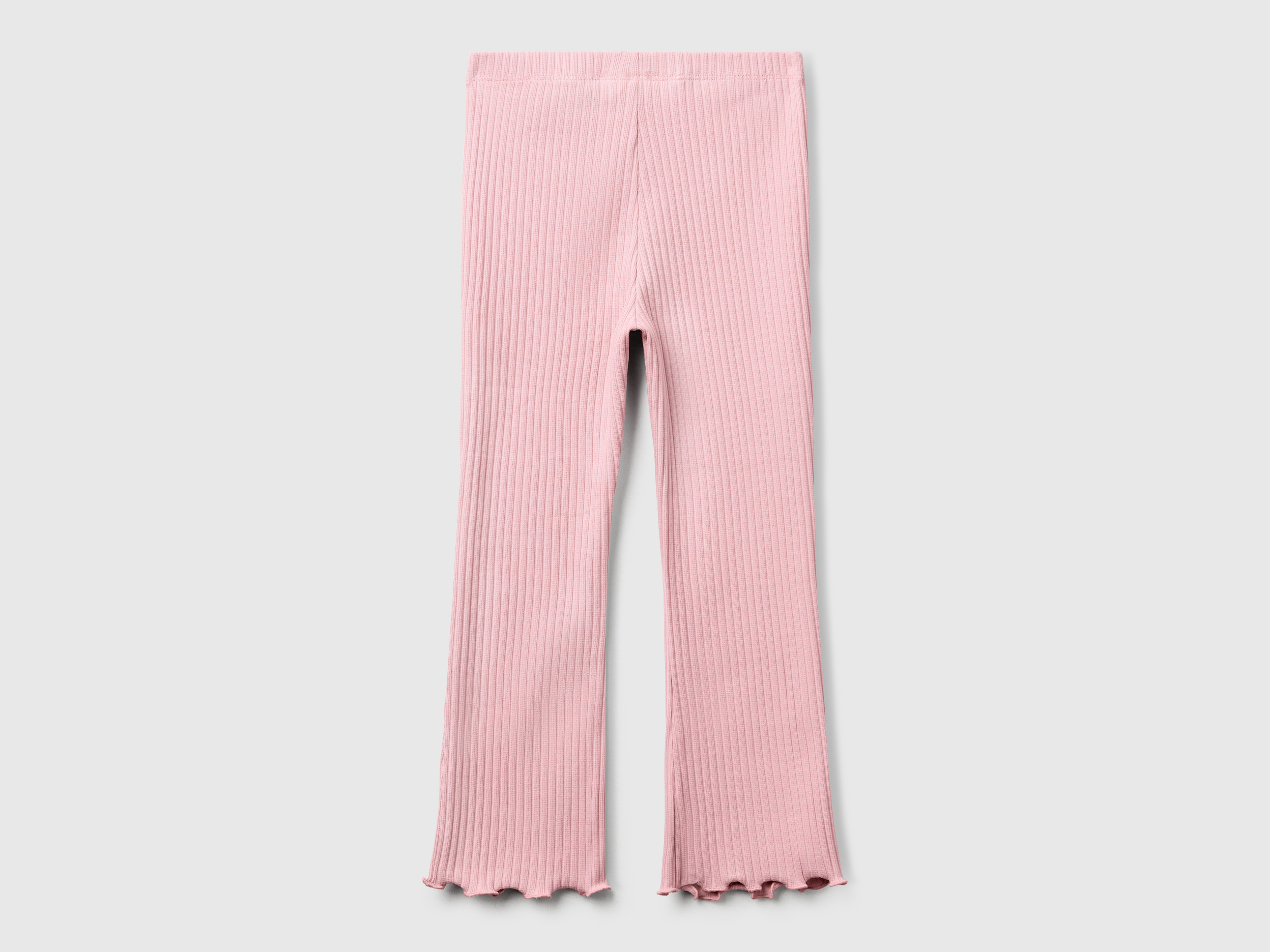 Benetton, Κολάν Flare Fit Από Ελαστικό Βαμβακερό, size 2-3, Ροζ, Παιδικά φωτογραφία
