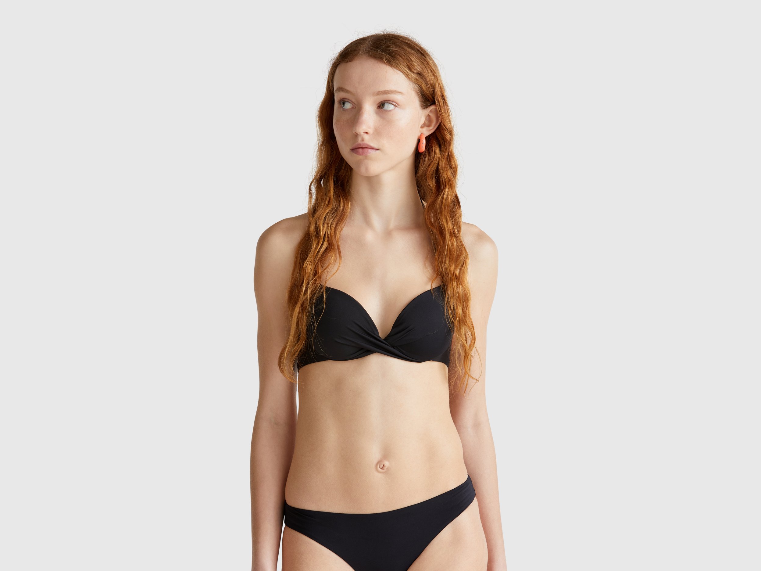  Benetton, Push Up Μαγιό Από Econyl®, size 4°, Μαυρο, Γυναικεία 2025
