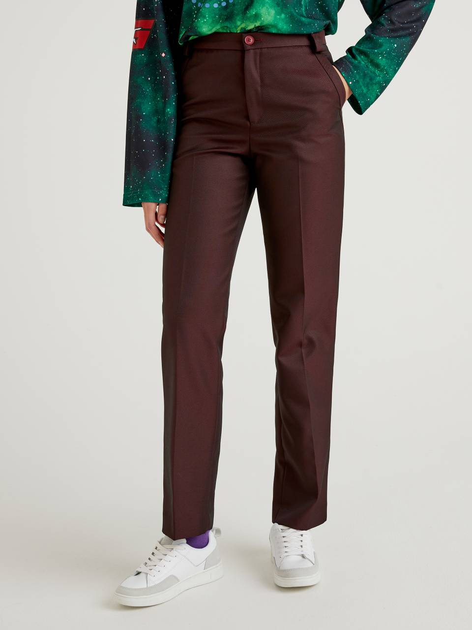Benetton Solid color trousers by Ghali. 1