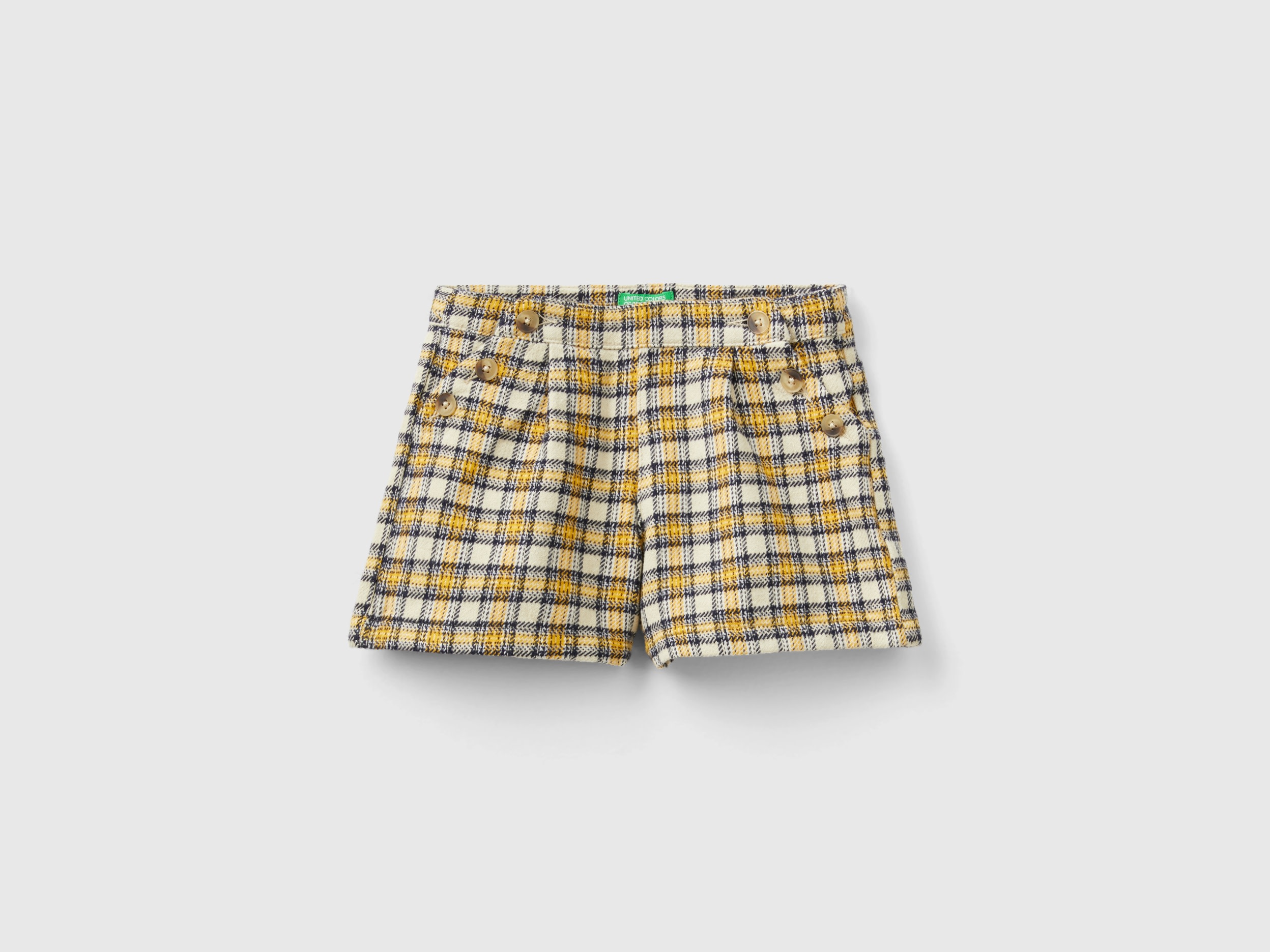 benetton, shorts à carreaux, taille 4-5, multicolore, enfants