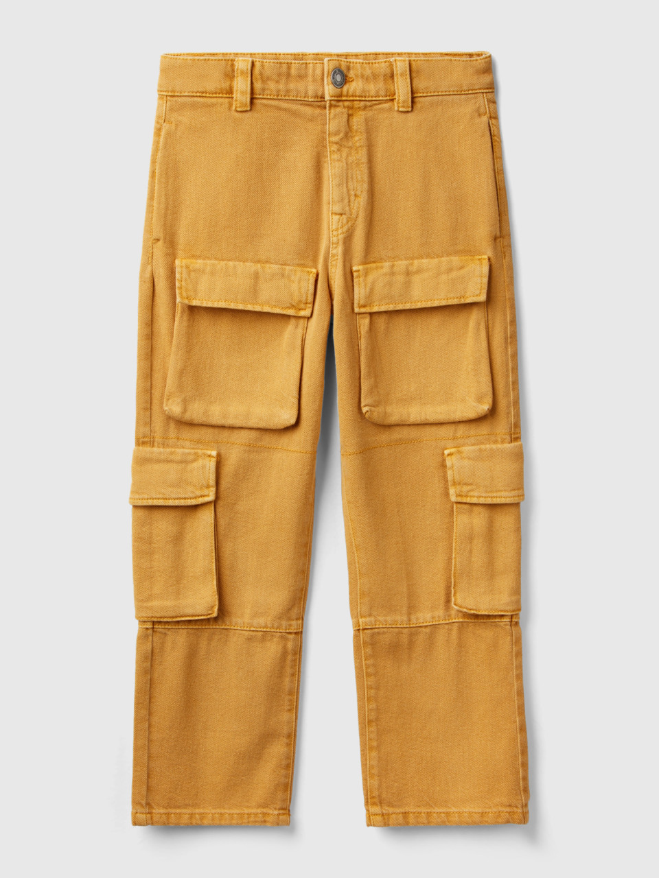 Benetton, Trousers With Pockets, Mustard, Kids