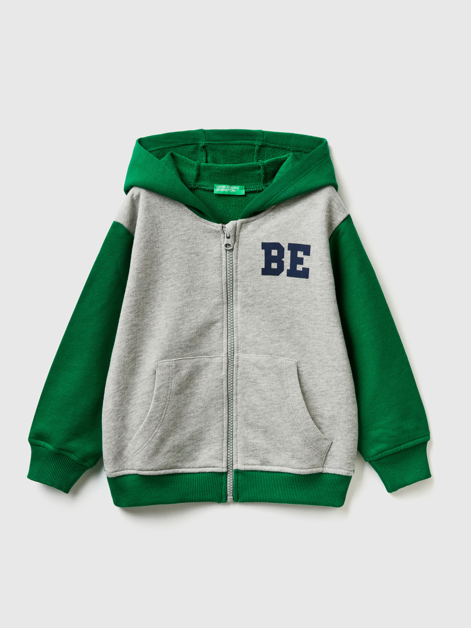 Benetton, Sweatshirt Mit Logo Und Kapuze, Bunt, female