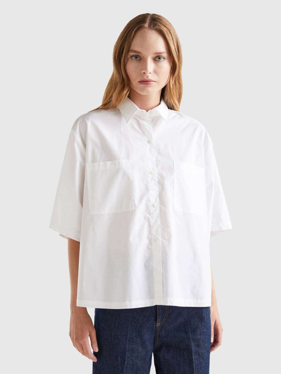 Loose boxy fit shirt | - White Benetton