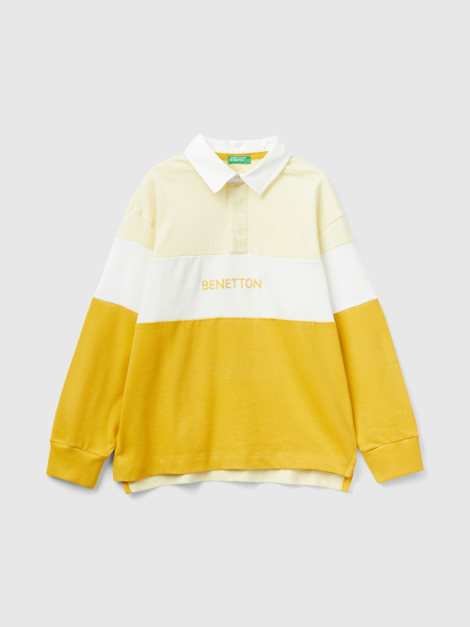 Benetton, Yellow Regular Fit Polo, Yellow, Kids