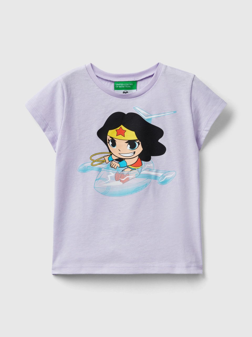 Benetton, Camiseta ©&™ Dc Comics Wonder Woman, Lila, Niños