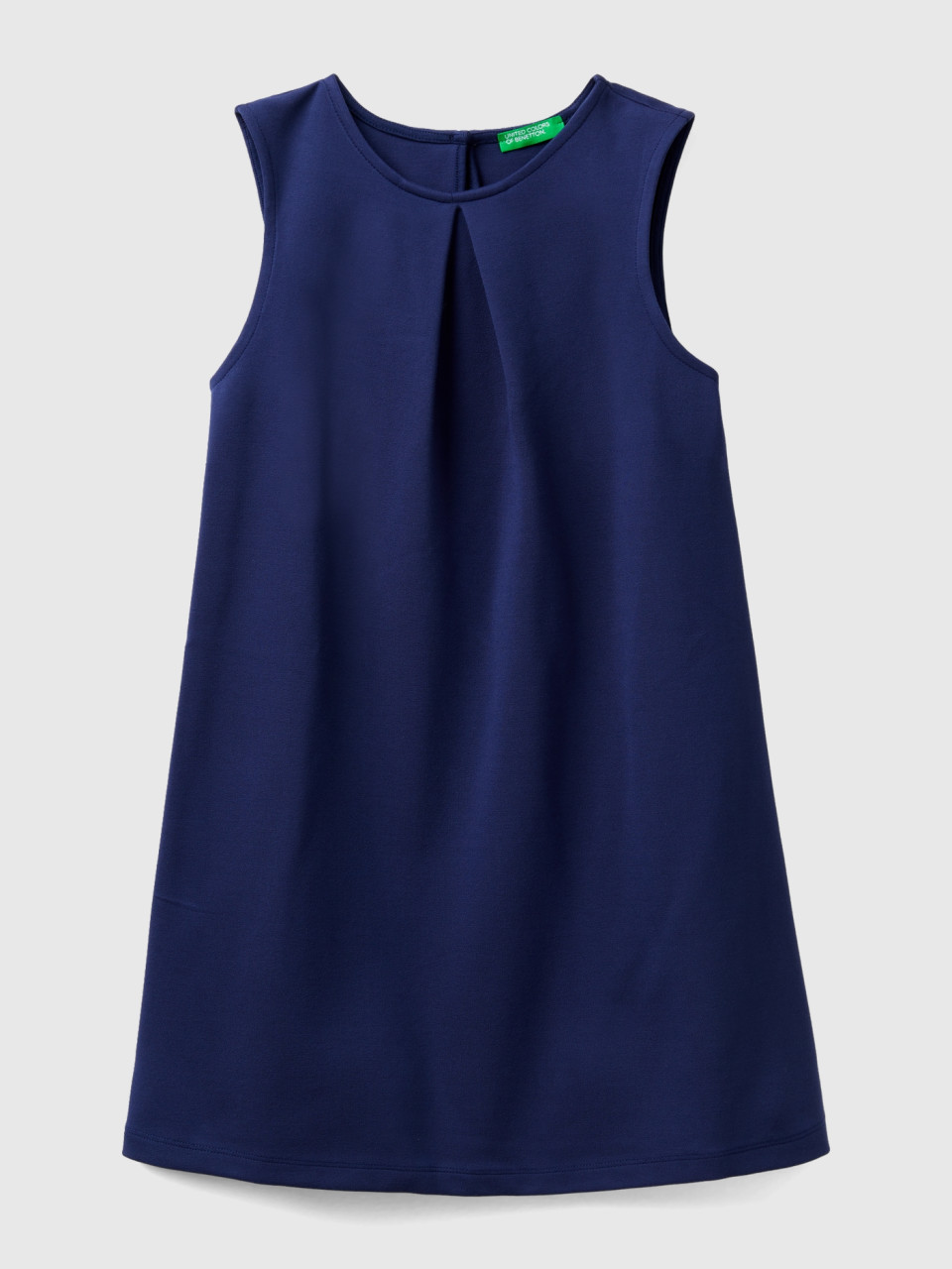 Benetton, Ärmelloses Kleid, Dunkelblau, female