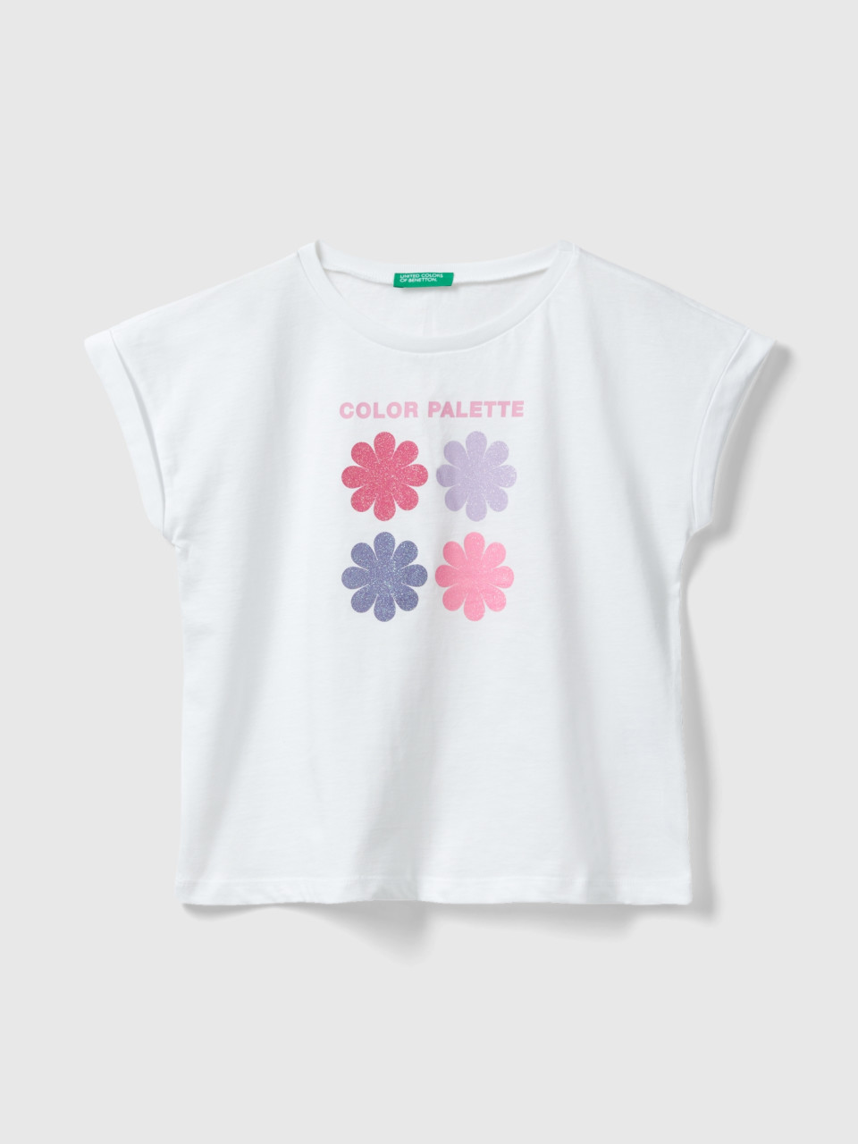 Benetton, Regular Fit T-shirt In Organic Cotton, White, Kids