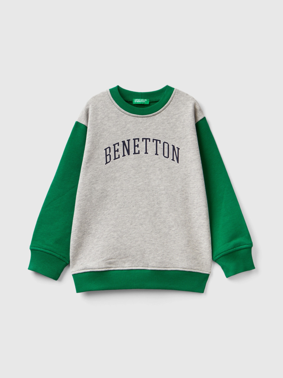 Benetton, Sweatshirt In 100% Bio-baumwolle, Bunt, female