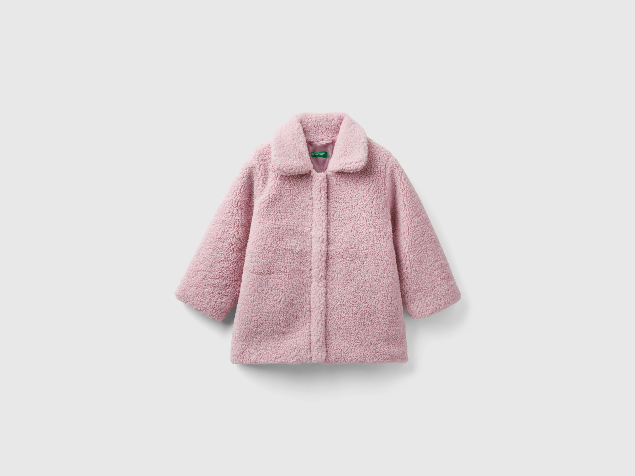 Benetton, Faux Fur Coat, size 18-24, Pink, Kids