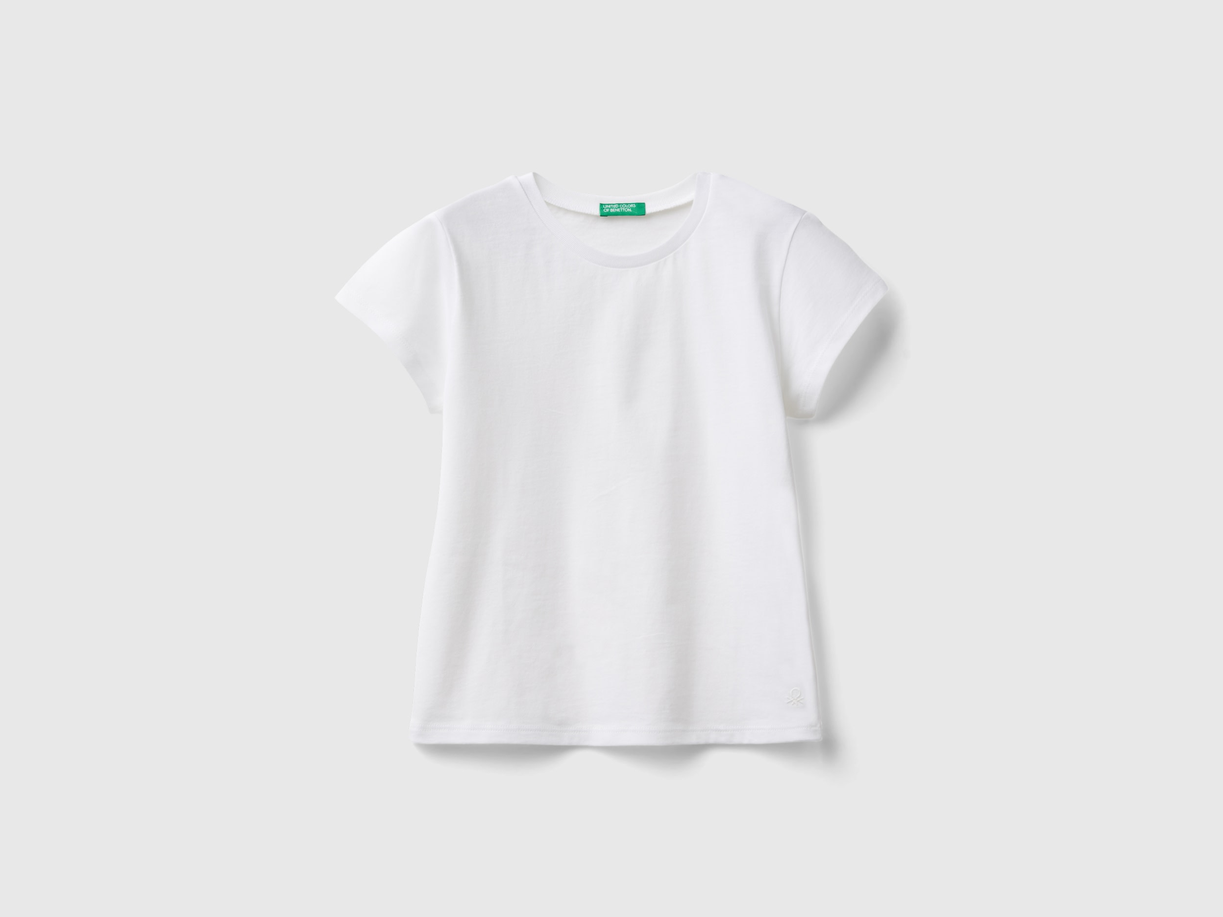 Image of Benetton, T-shirt In Pure Organic Cotton, size 2XL, White, Kids