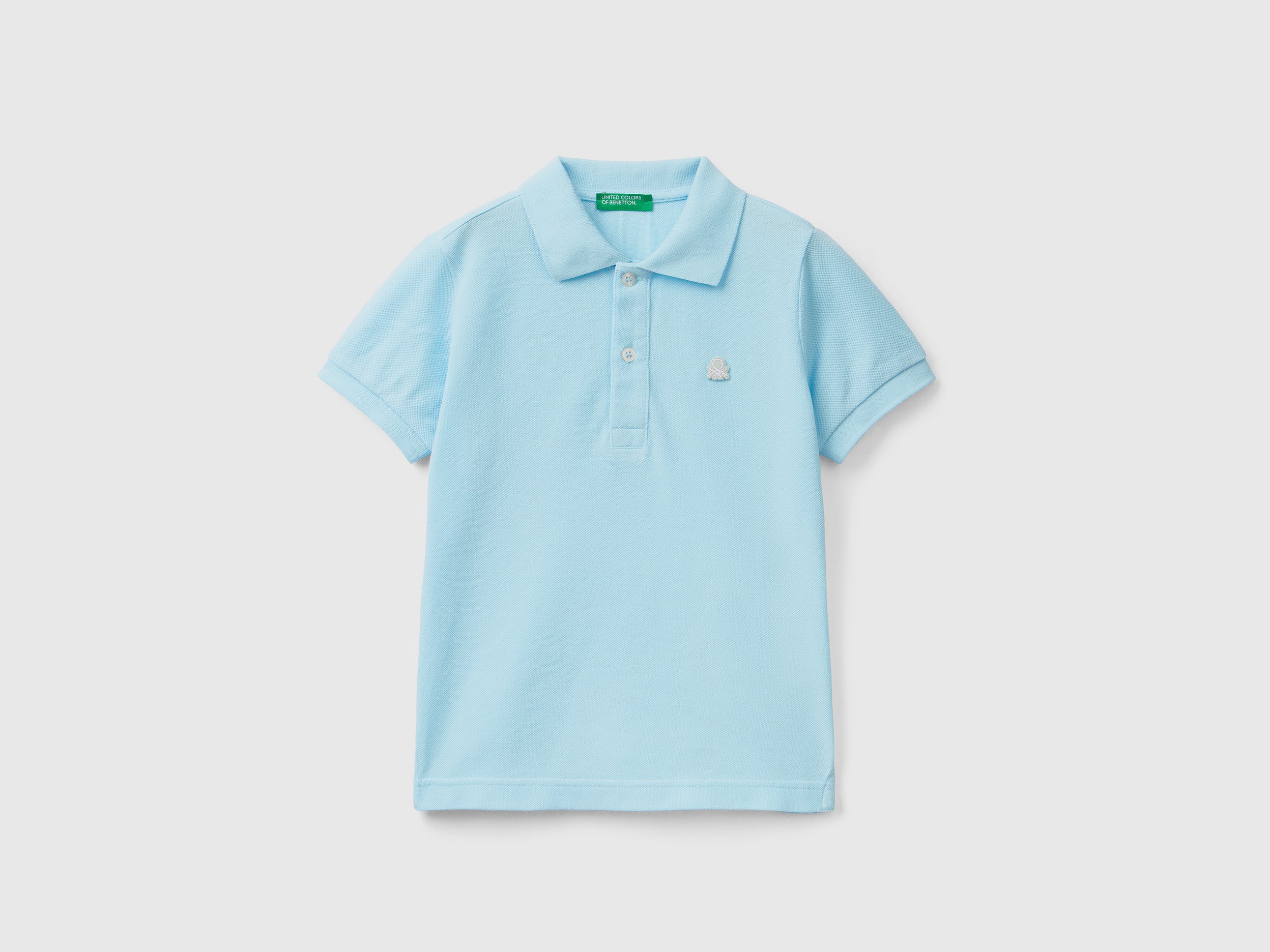Image of Benetton, Neon Polo In Organic Cotton, size 116, , Kids