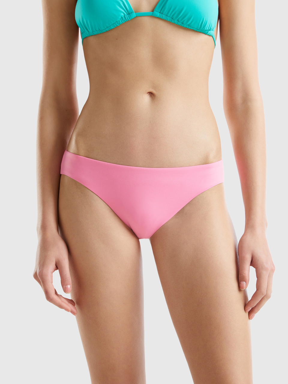 Benetton, Basic Swim Bottoms In Econyl®, Pink, Women