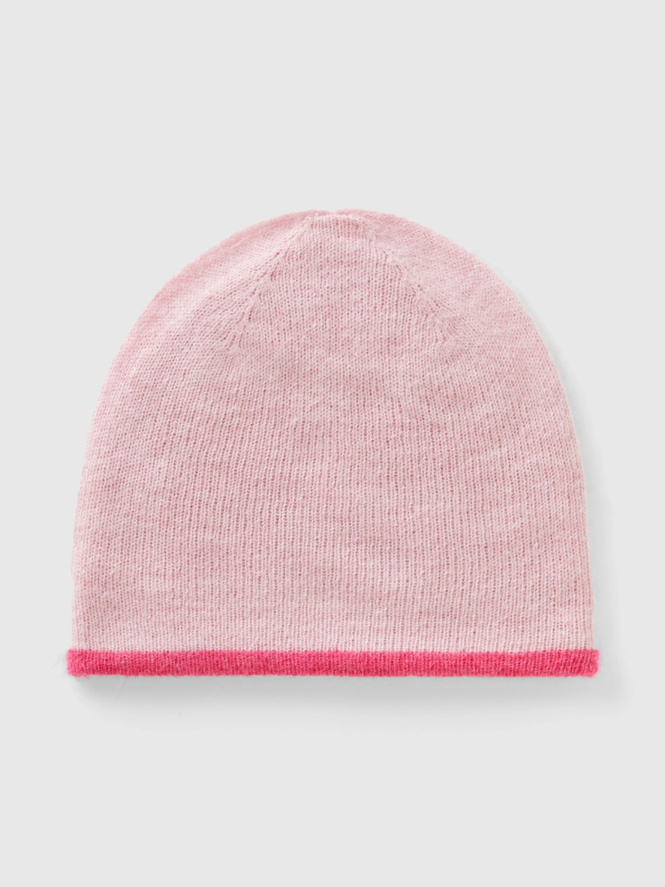Benetton, Reversible Hat In Viscose Blend, Pink, Kids
