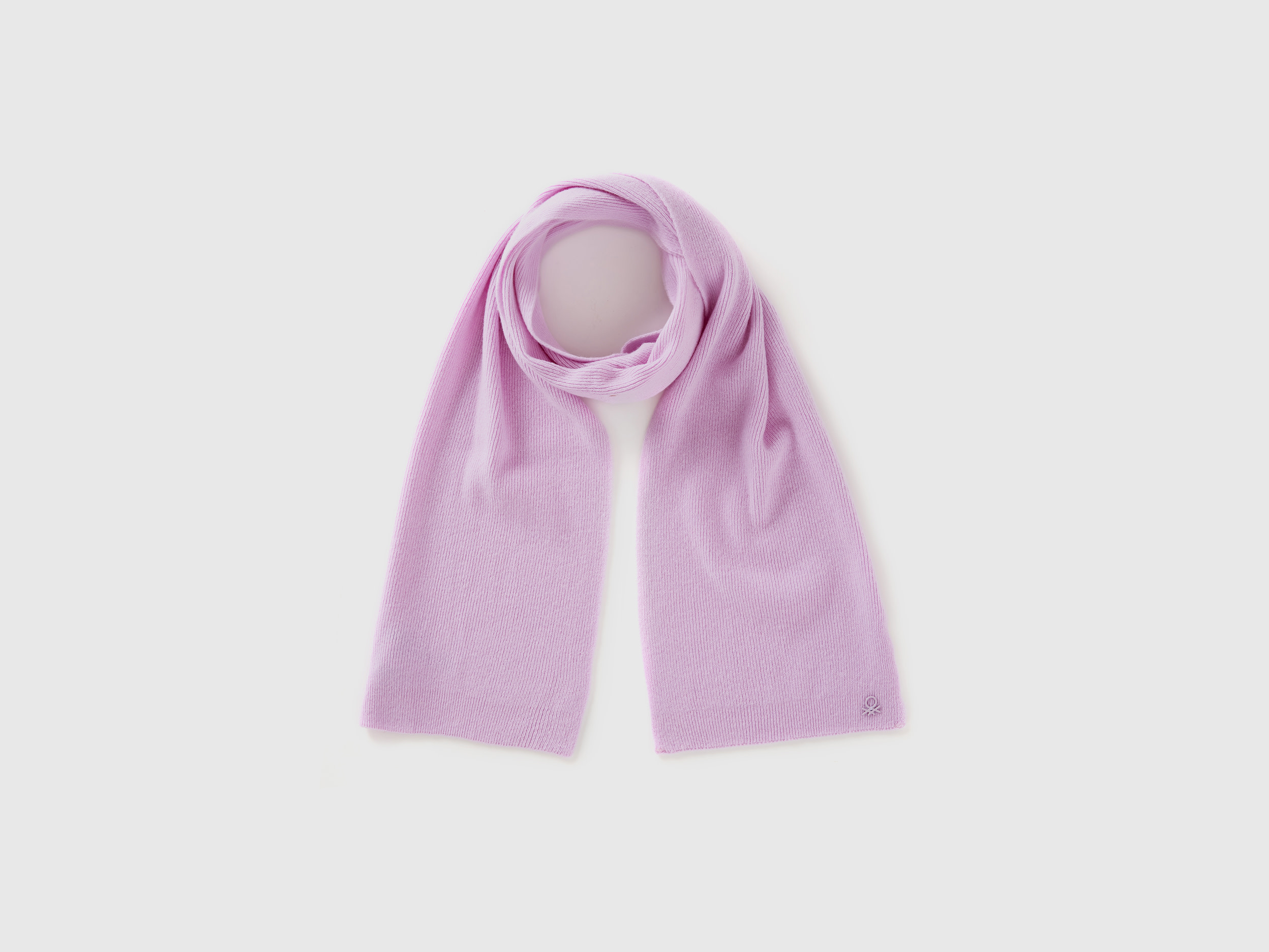 Benetton, Sciarpa In Misto Lana, Lilla, Bambini