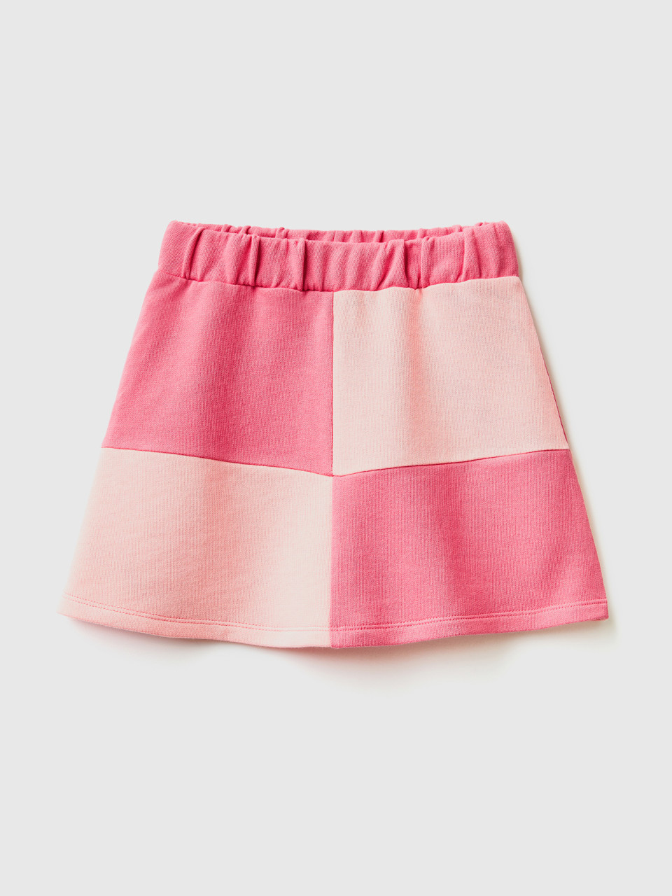 Benetton, Mini Skirt With Maxi Check, Pink, Kids