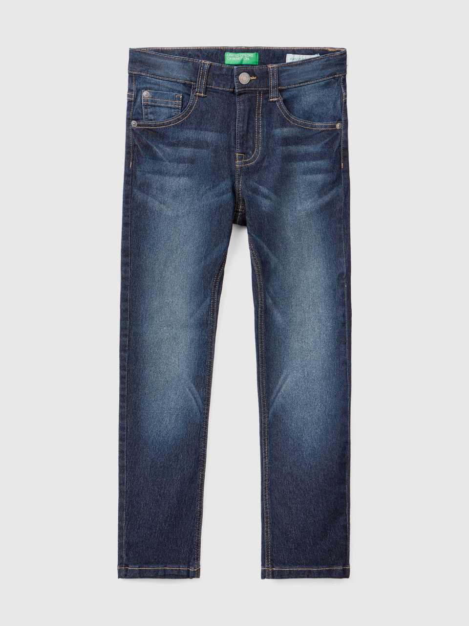 Benetton, Five-pocket Skinny Fit Jeans, Blue, Kids